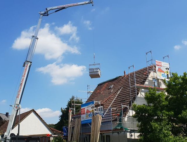 Aufstellen des Kranes
